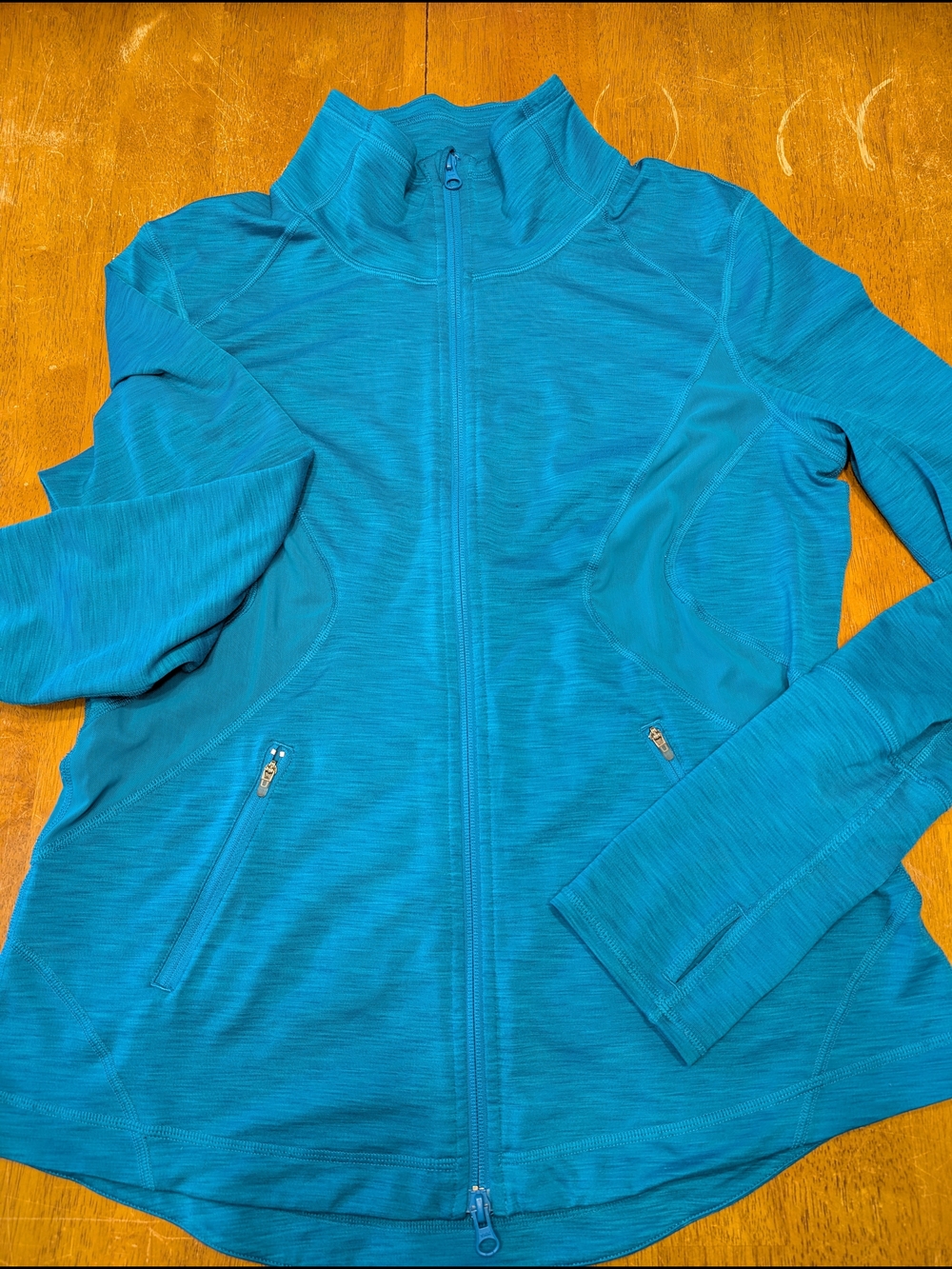 Zella by Nordstrom Teal Full-Zip Women's Jacket
